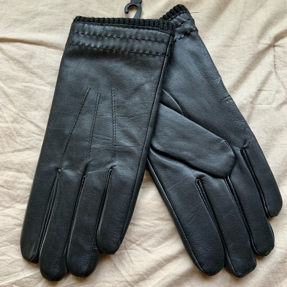 Men’s Wearhouse Accessories Mens Black Leather Gloves Poshmark